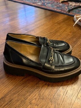 Sam Edelman Laurs Black Leather Loafers
